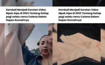 Ngeri! Video Mpok Alpa Diteror Celana Dalam Misterius di Depan Rumah Viral, Temukan Hampir Setiap Minggu