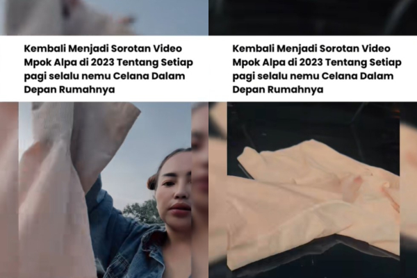 Ngeri! Video Mpok Alpa Diteror Celana Dalam Misterius di Depan Rumah Viral, Temukan Hampir Setiap Minggu