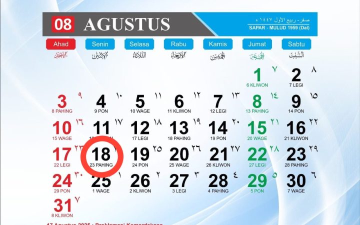 Benarkah Tanggal 18 Agustus 2025 Hari Libur
