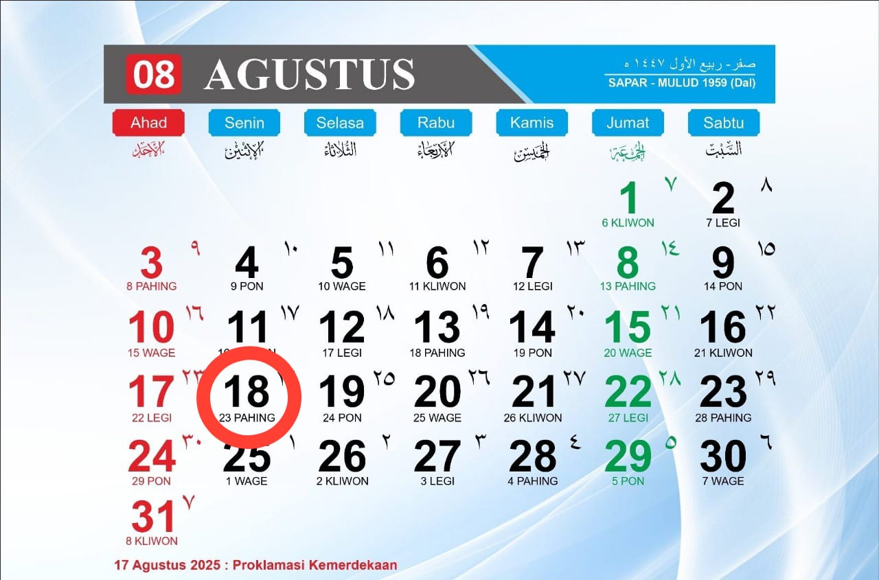 Benarkah Tanggal 18 Agustus 2025 Hari Libur