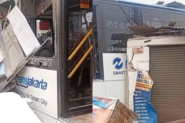 Bus Transjakarta Tabrak Ruko di Cakung Gegara Rem Blong, 6 Korban Dilarikan ke RS