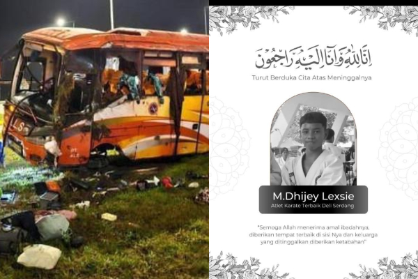 Atlet Karate Asal Medan Tewas dalam Kecelakaan Bus Usai Raih Emas Kejuaraan Shukaido, Hedi: Dia Anak yang Sopan