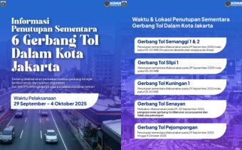 Terbaru! 6 Gerbang Tol di Jakarta Bakal Ditutup Sementara untuk Perbaikan 29 September-4 Oktober 2025