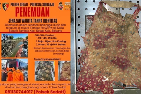 Kerangka Manusia di Area Tambak Sidoarjo Bikin Geger Warga