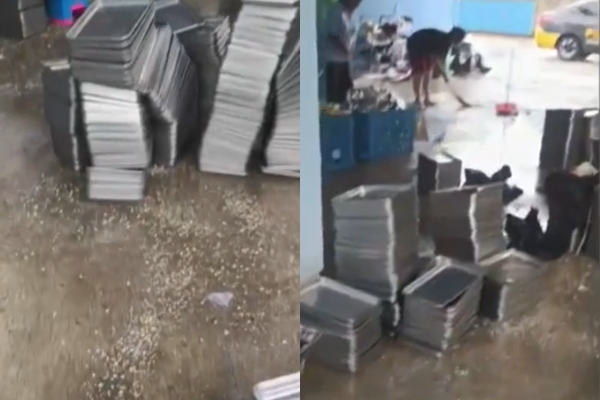 Viral! Ompreng MBG Tercemar Air Limbah Bekas Makanan di Lebak, Ratusan Porsi Tak Disentuh Siswa