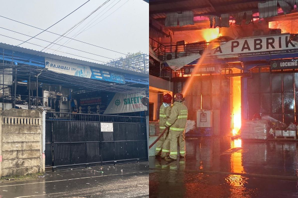 Kebakaran Pabrik Bahan Bangunan di Tangerang Diduga Gegara Aki Genset Meledak, 100 Personel Dikerahkan