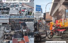 Kebakaran Ruko di Jalan Fatmawati Hanguskan 4 Bangunan, Stasiun MRT Cipete Raya Ditutup Sementara