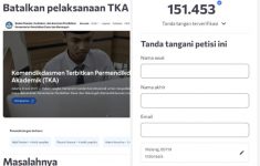 Ramai! 151 Ribu Lebih Orang Teken Link Petisi Pembatalan TKA 2025, Ini Alasannya