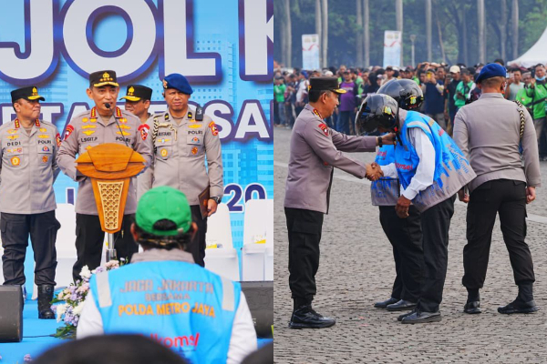 Pengemudi Ojol Jadi Mitra Jaga Keamanan Jakarta, Kenakan Rompi Khusus Ojol Kamtibnas