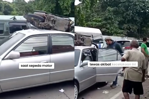 Ngeri! Motor di Cilegon Nyangkut di Atap Mobil, Pengendara Tewas Seketika 2 Ngeri! Motor di Cilegon Nyangkut di Atap Mobil, Pengendara Tewas Seketika
