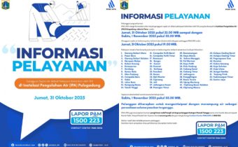 53 Daftar Wilayah di Jakarta yang Terdampak Air PAM Mati 31 Oktober-1 November 2025, Catat Jamnya!