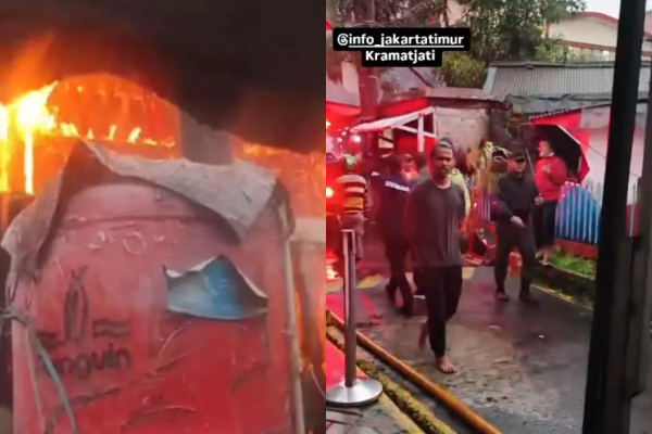 Kebakaran Asrama Polri di Kramat Jati