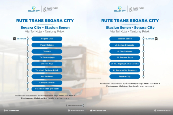 Rute Trans Segara City Terbaru 2025, Resmi Beroperasi Hubungkan Bekasi dan Jakarta