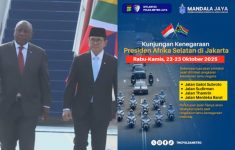 Daftar Jalur yang Ditutup Saat Kunjungan Presiden Afrika Selatan di Jakarta, 22-23 Oktober 2025