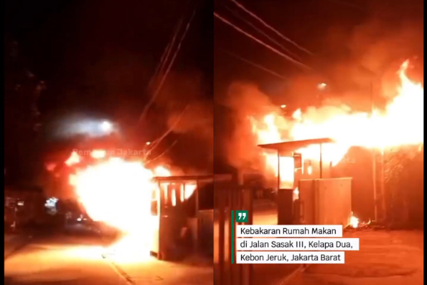 Rumah Makan Terbakar di Kebon Jeruk, Ini Kronologi Lengkapnya!