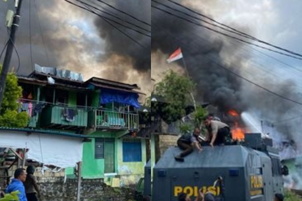 Kebakaran Kodam Lama di Jayapura, Api Menjalar ke Pemukiman