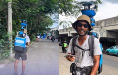 Viral! Petugas Google Maps Street View Tertangkap Kamera di Jalanan Jakarta, Jalan Kaki Bawa Trekker
