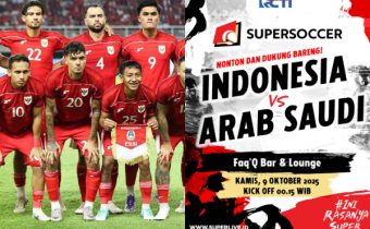 Lokasi Nobar Timnas Indonesia vs Arab Saudi di Jakarta Round 4 QWC Kamis 9 Oktober 2025