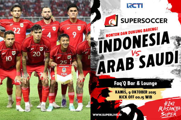Lokasi Nobar Timnas Indonesia vs Arab Saudi di Jakarta Round 4 QWC Kamis 9 Oktober 2025