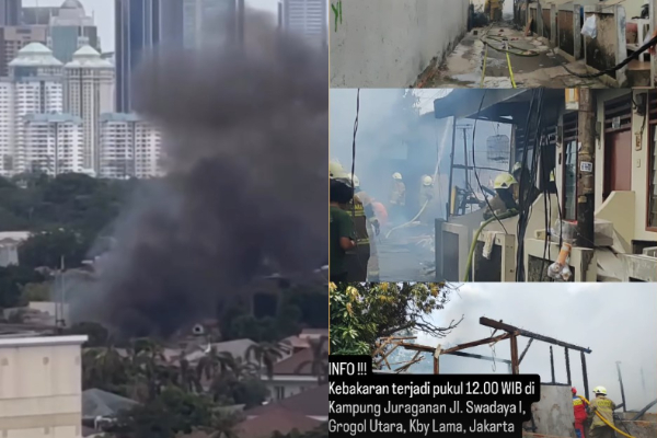Kebakaran Rumah di Kebayoran Lama, Asap Tebal Terlihat hingga Sekitar GBK