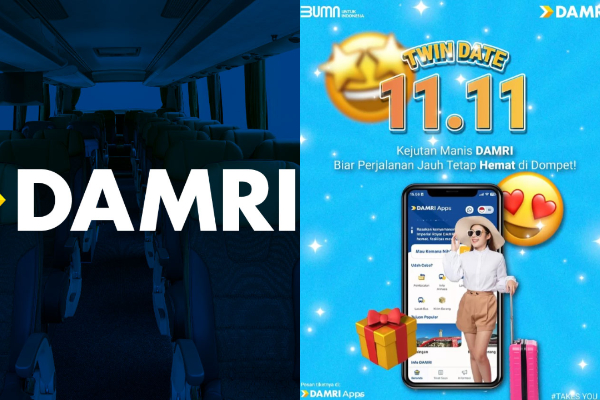 Cara Dapat Promo Tiket DAMRI 11.11, Diskon 20 Persen Berlaku Sehari, Cek Rutenya!