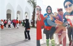 Ibu-ibu Senam di Halaman Depan Masjid Al-Bakrie Lampung, Netizen: Umur Segini Memang Lucu-Lucunya