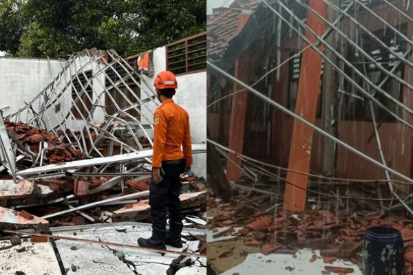 Kronologi 5 Atap SMKN 1 Gunung Putri Bogor Roboh Akibat Hujan Deras, 42 Orang Terluka