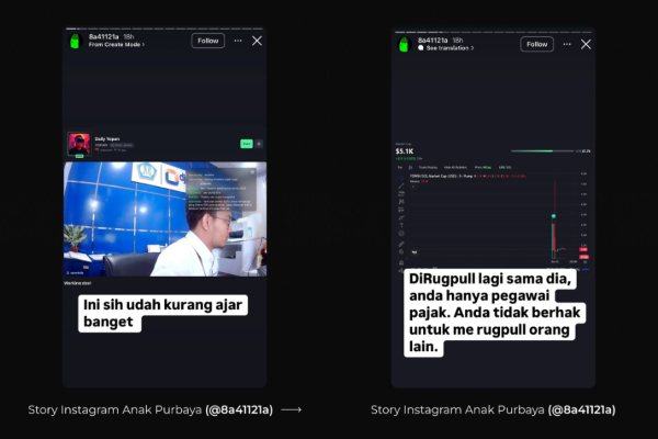 Pegawai Pajak Live Streaming Meme Coin Saat Jam Kerja Ketahuan Anak Purbaya, Netizen: Mirip Purbaya Junior!