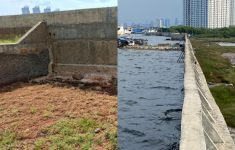 Kondisi Terbaru Tanggul Pantai Mutiara Jakut, Potensi Banjir Rob Rendam Ratusan Rumah