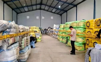 Ilustrasi balpres pakaian bekas yang diamankan (Source: Tribun News)