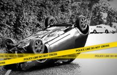 Ilustrasi mobil terbalik di Kemayoran