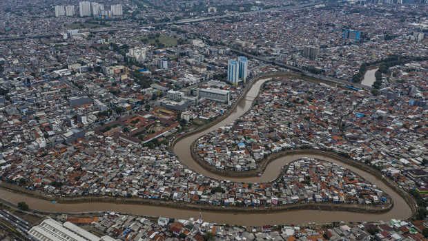 Ilustrasi sungai Ciliwung