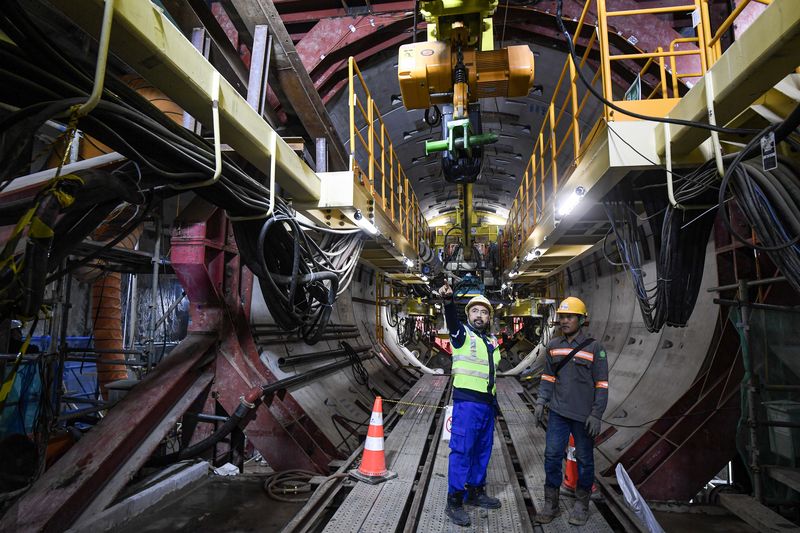 Terowongan bertingkat CP202 MRT Jakarta. (Source: Antara)