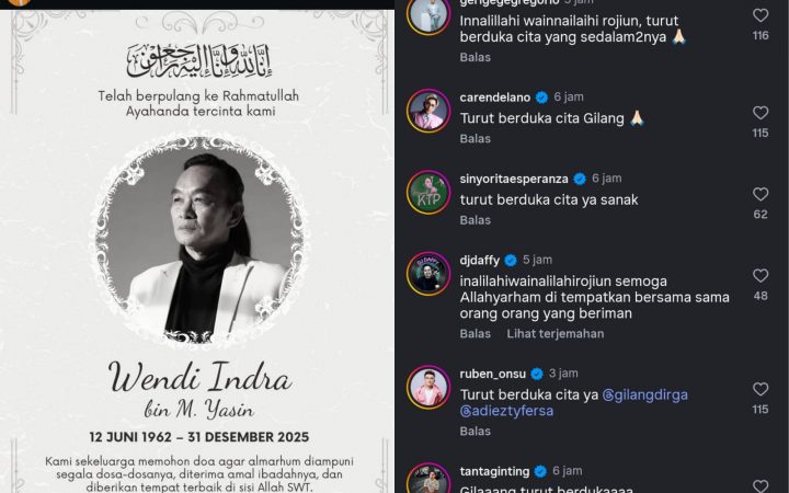 Ayah Gilang Dirga Meninggal Dunia di Akhir Tahun 2025, Gilang: Mohon Doa Agar Beliau Husnul Khatimah