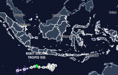 Bibit Siklon Tropis 93S Terus Menguat, Jakarta hingga DIY Berpotensi Hujan Lebat dan Angin Kencang. (Source: BMKG)