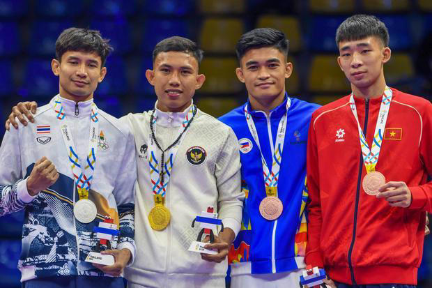 Emas Indonesia di Kickboxing SEA Games 2025. (Source: Antara)