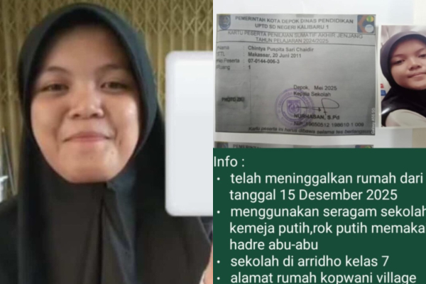 Siswi MTS Asal Depok Hilang Usai Berangkat Sekolah, Keluarga Ungkap Ciri-Cirinya!