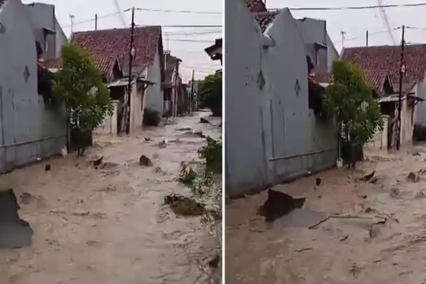 Video Aspal Hanyut Saat Banjir di Cirebon Viral, Polisi: Konten Lama