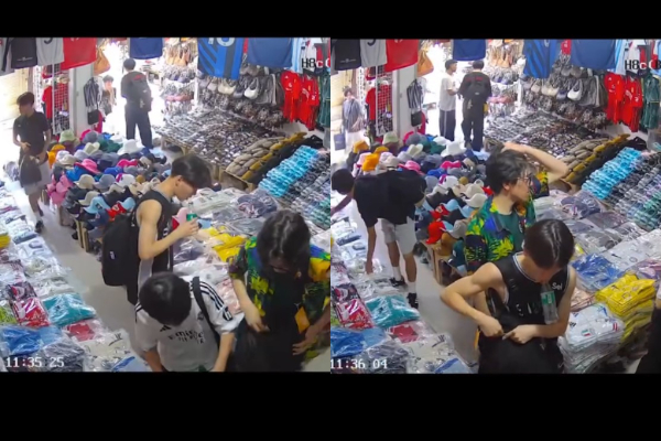 Viral! Rombongan Turis Jepang Curi Baju di Ubud, Aksi Pelaku Tertangkap Camera CCTV