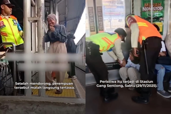 ODGJ Dorong Satpam di Stasiun Gang Sentiong hingga Nyaris Terlindas KRL, Petugas Serahkan ke Dinsos DKI