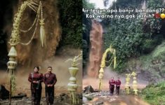 Pengantin Foto di Air Terjun Keruh Viral di Medsos, Netizen: Kayak Mau Ngasih Sesajen