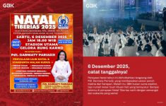 Jadwal Perayaan Natal Gereja Tiberias di SUBGK 6 Desember 2025, Pesta Kembang Api Siap Meriahkan Puncak Acara