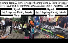 Siswa SD Tertemper Kereta Api di Cakung Saat Menyeberang, Korban Tewas di Lokasi