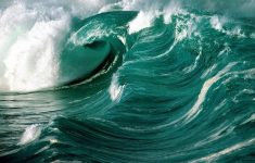 Ilustrasi gelombang air laut