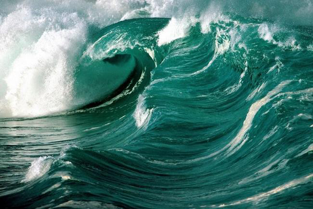 Ilustrasi gelombang air laut