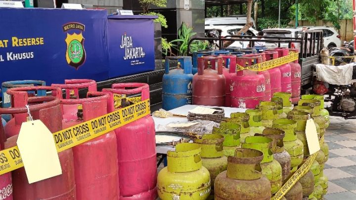 Ilustrasi tabung gas oplosan. (Source: Metro TV News)