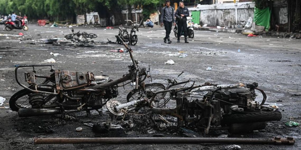 Kondisi pascakericuhan yang menewaskan dua Mata Elang (Matel) di Kalibata, Jakarta Selatan. (Source: Antara)