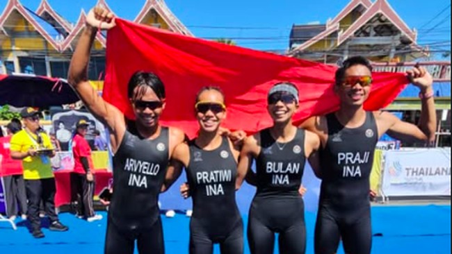 Martina Ayu Putri raih medali emas SEA Games 2025. (Source: Triathlon Indonesia)