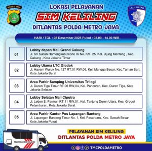 Layanan SIM Keliling Bepoperasi di 5 Wilayah Jakarta, Simak Lokasi dan Persyaratannya