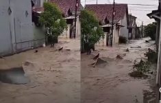 Aspal Jalan Terangkat Saat Banjir Menghantam Perumahan di Cirebon, Warganet Soroti Kualitas Infrastruktur